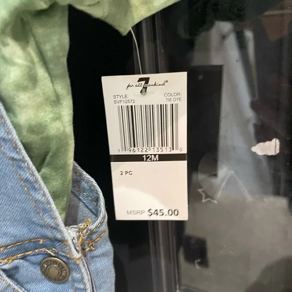 NWT 7 for all Mankind overalls set shirt shorts coveralls - Picture 3 of 4